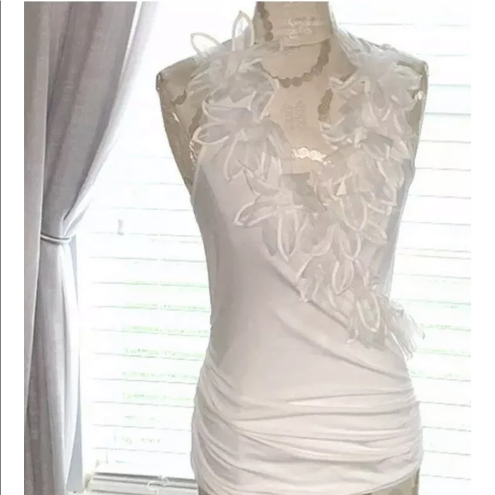 Anne Fontaine Floral Motif Wrap Halter Style